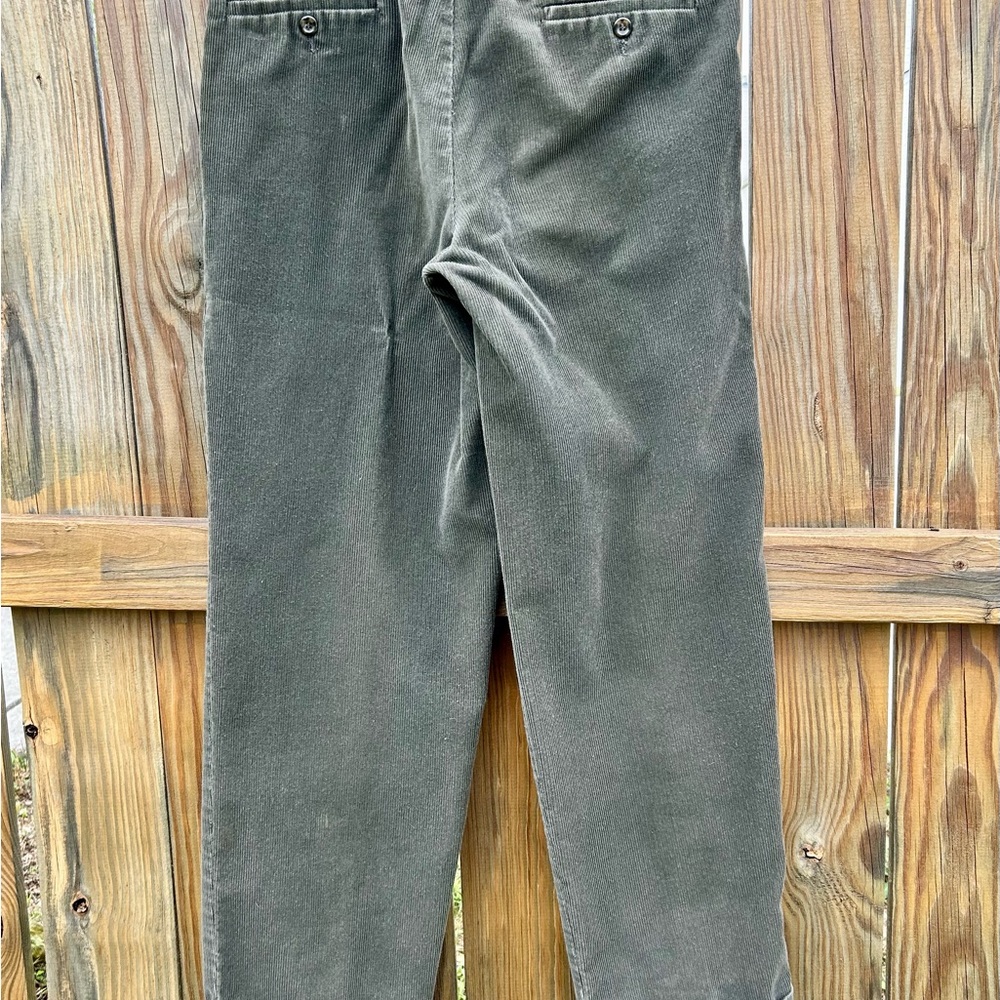 Vintage Dockers Pants Green Corduroy Pleated Pant Men’s Size 33x32 Cuffed Y2K - Picture 9 of 10